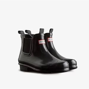 Hunter Black Chelsea Boots
